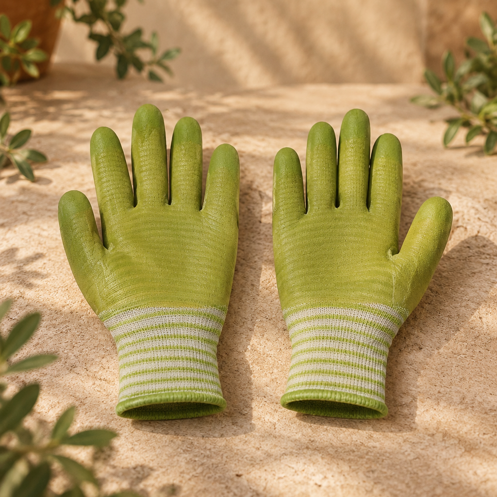 Classic Green Gardening Hand Gloves